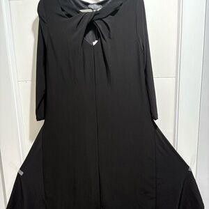 Black A Line dress with a  Knoted top.